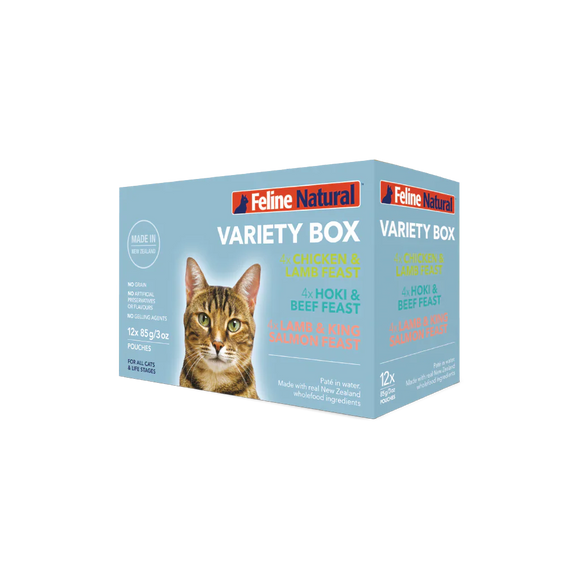 Feline Naturals Variety Box Pouch Cat Food