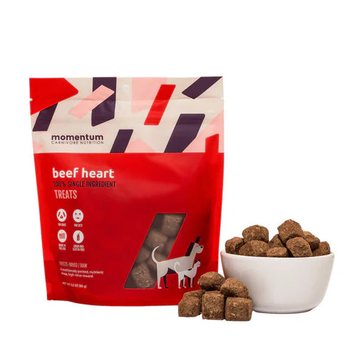 Momentum Freeze-Dried Beef Heart Treats for Dogs & Cats