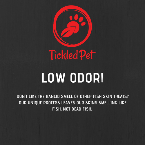 Tickled Pet Whole Salmon Skin Dog Treats (1 LB)