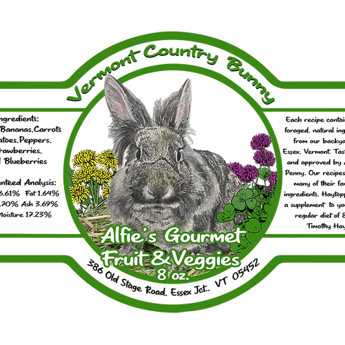 Vermont Country Bunny Alfie's Gourmet Fruit & Veggies Small Animal Treats