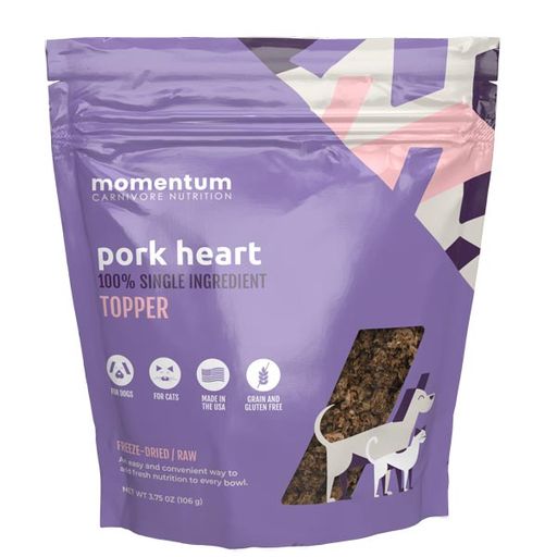 Momentum Carnivore Nutrition Pork Heart Topper Freeze Dried Raw