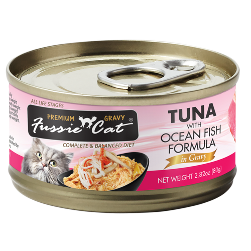 Fussie Cat Tuna with Ocean Fish Formula in Gravy Cat Food (2.82 oz)