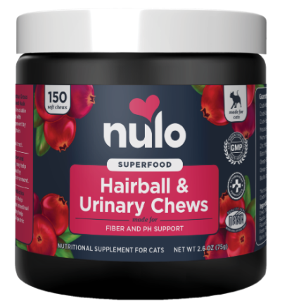 Nulo’s Superfood Hairball & Urinary Health Soft Chews for Cats