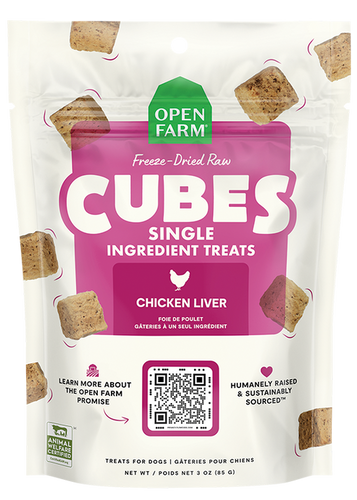 Open Farm Freeze Dried Raw Single Ingredient Chicken Liver Treat (3 oz)