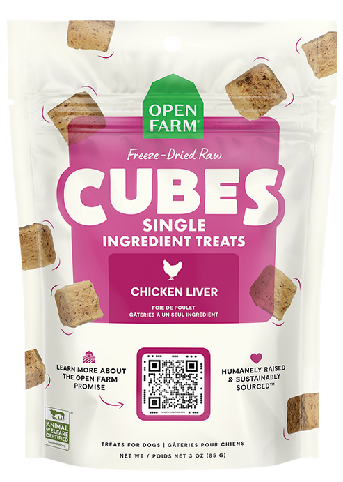 Open Farm Freeze Dried Raw Single Ingredient Chicken Liver Treat (3 oz)