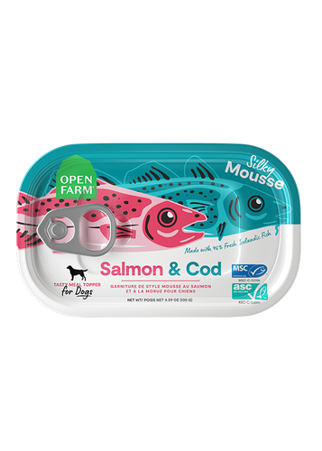 Open Farm Salmon & Cod Topper for Dogs (4.59 oz Case of 12)