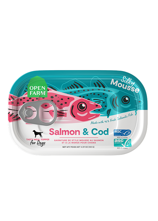 Open Farm Salmon & Cod Topper for Dogs (4.59 oz Case of 12)