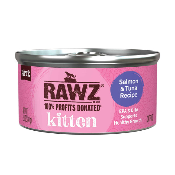 Rawz Kitten Salmon & Tuna Cat Food (2.8 oz)