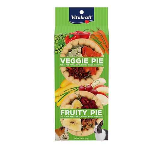 Vitakraft Veggie and Fruity Pie Treat for Rabbits Guinea Pigs and Hamsters