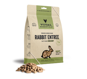 Vital Essentials Freeze-Dried Rabbit Entrée Cat Food Mini Nibs