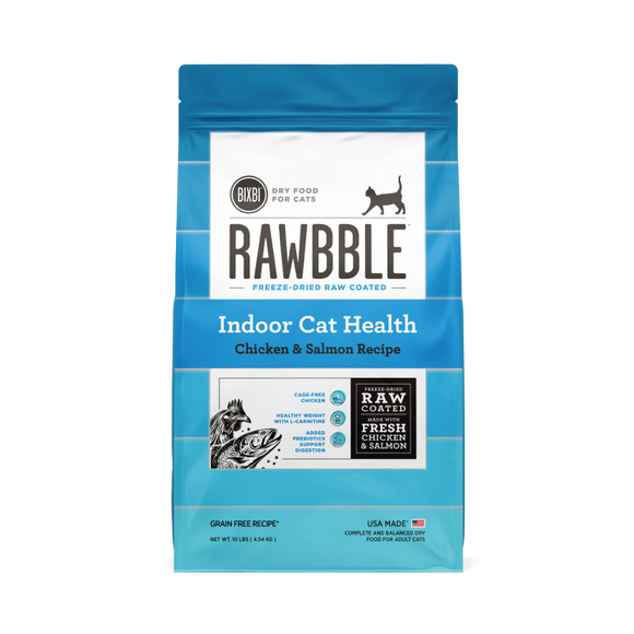 Bixbi Rawbble® Dry Food for Cats – Indoor Health Chicken & Salmon Recipe