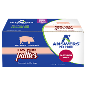Answers Pet Food Detailed Pork Formula for Dogs - Patties