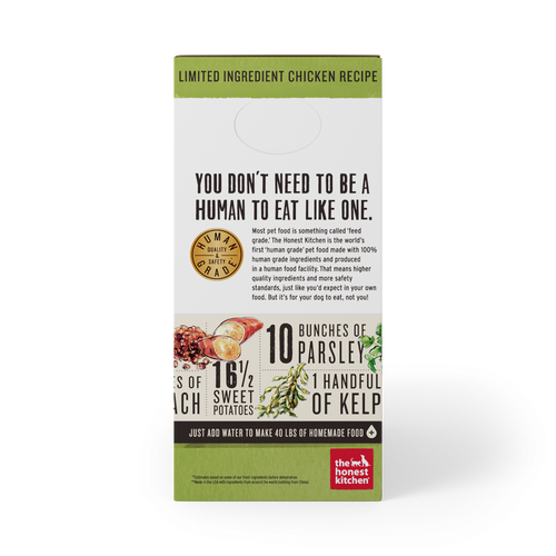 The Honest Kitchen Limited Ingredient Chicken Recipe Dehydrated Dog Food