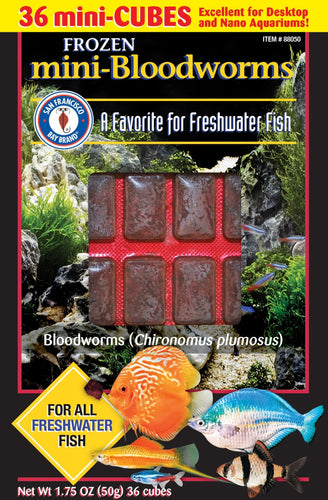 San Francisco Bay Brand Frozen Mini Bloodworms Cube