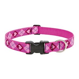 Dog Collar, Adjustable, Puppy Love, 1 x 16 to 28-In.