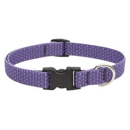 Eco Dog Collar, Adjustable, Lilac, 3/4 x 13 to 22-In.