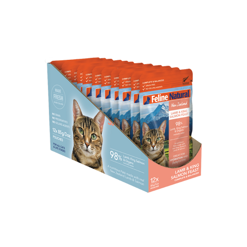 Feline Natural Lamb & King Salmon Feast Pouch Cat Food