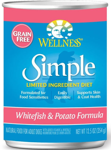Wellness Simple Natural Limited Ingredient Diet Whitefish and Potato Recipe Wet Canned Dog Food