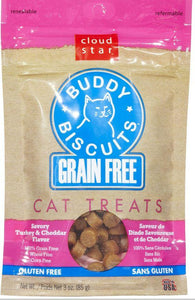 Cloud Star Buddy Biscuits Grain Free Turkey and Cheddar Cat Treats