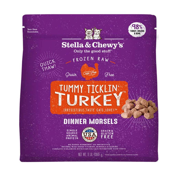 Stella & Chewy's Tummy Ticklin' Turkey Frozen Raw Dinner Morsels Cat Food