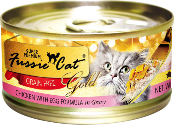 Fussie Cat Super Premium Grain Free Chicken with Egg in Gravy Canned Cat Food