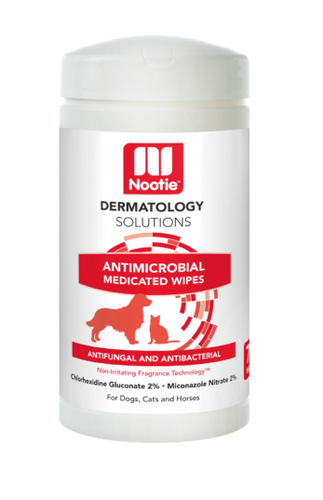 Nootie Dermatology Solutions Antimicrobial Medicated Wipes For Dogs & Cats