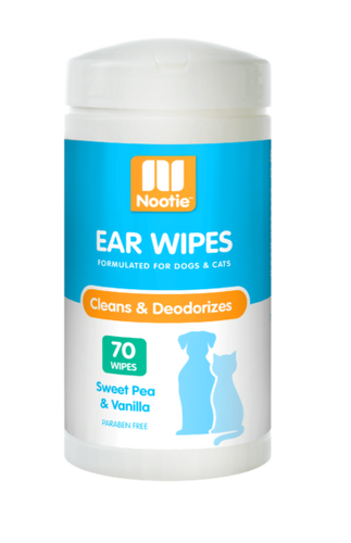 Nootie Sweet Pea & Vanilla Ear Wipes For Dogs & Cats