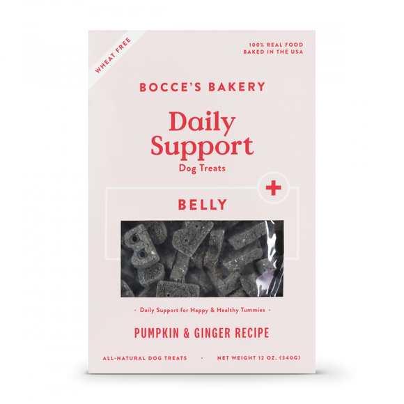 Bocce's Bakery Daily Support Pumpkin & Ginger Recipe Functional Belly Biscuit Dog Treats
