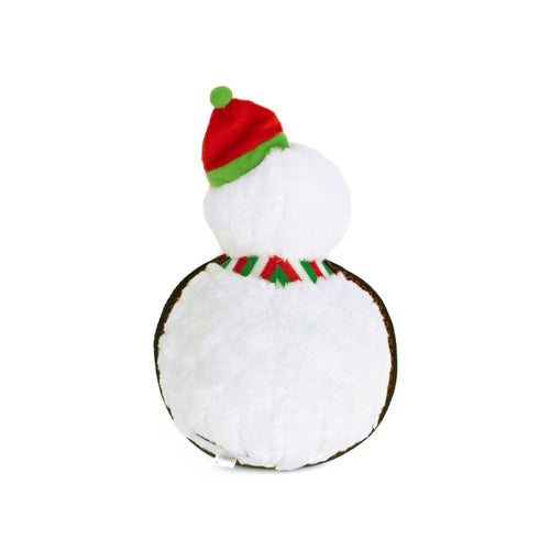 ZippyPaws Z-Stitch Grunterz Holiday Snowman Plush Dog Toy