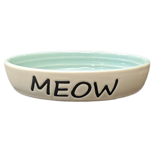 Spot MEOW DISH CAT OVAL 6″ GREEN