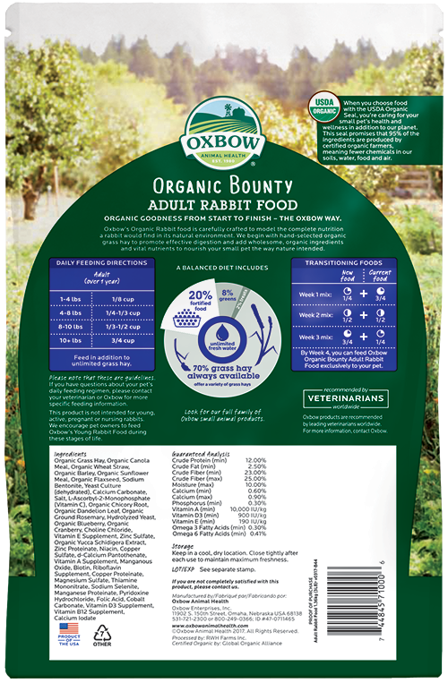 Oxbow Organic Bounty - Adult Rabbit