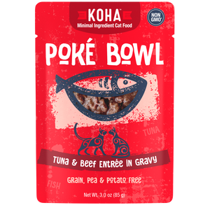 Koha Poké Bowl Tuna & Beef Entrée in Gravy for Cats
