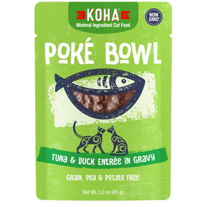 Koha Poké Bowl Tuna & Duck Entrée in Gravy for Cats