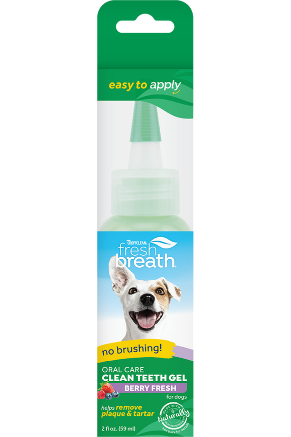 TropiClean Pet Oral Care Gel for Dogs with Berry Flavoring