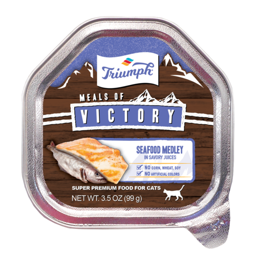 Triumph Meals of Victory Seafood Medley Wet Cat Food Cups