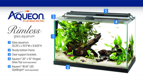 Aqueon Rimless Black Tank Aquarium