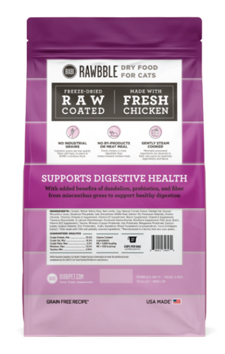 Bixbi Rawbble® Dry Cat Food- Digestive Cat Health Chicken Recipe