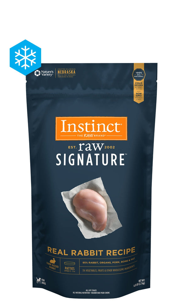 Instinct® Raw Signature™ Frozen Patties Real Rabbit Recipe for Dogs