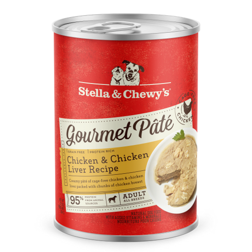 Stella & Chewy's Dog Gourmet Pâté Chicken & Chicken Liver Recipe (12.5 Oz Single)