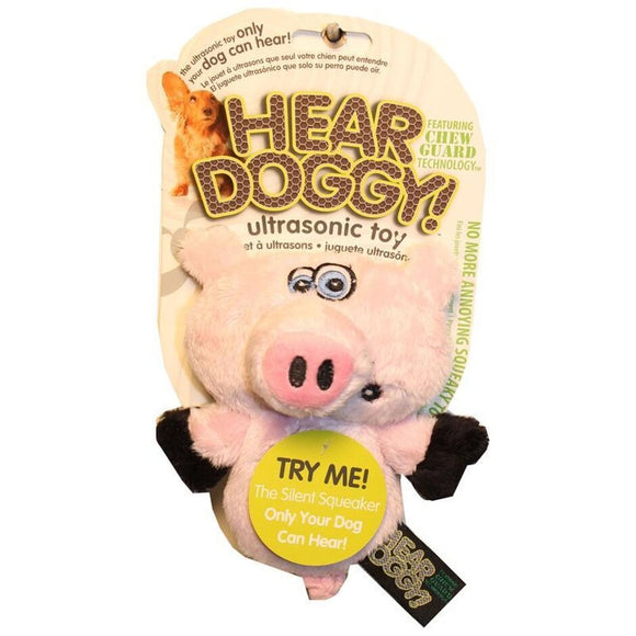 HearDoggy! Silent Squeak Flips Duck/Bear Dog Toy